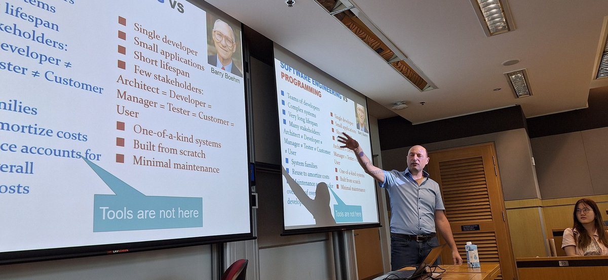 Thank you very much, Alexander Egyed (JKU), for visiting us and giving a great talk earlier today on "Reimagining Engineering Tools for Collaboration and History" :) !
