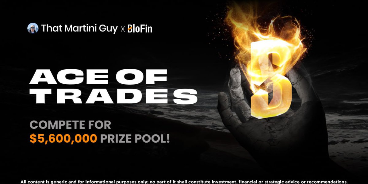 $5.6M TRADING COMPETITION 🚨

<a href="/BloFin_Official/">BloFin Exchange</a>’s Ace of Trades is kicking off soon - don’t miss your shot at the massive $5.6M prize pool!

Register: Feb 8 - Mar 6
Trade &amp; Compete: Feb 13 - Mar 6

🔗 Join now: blofin.com/activity/compe…