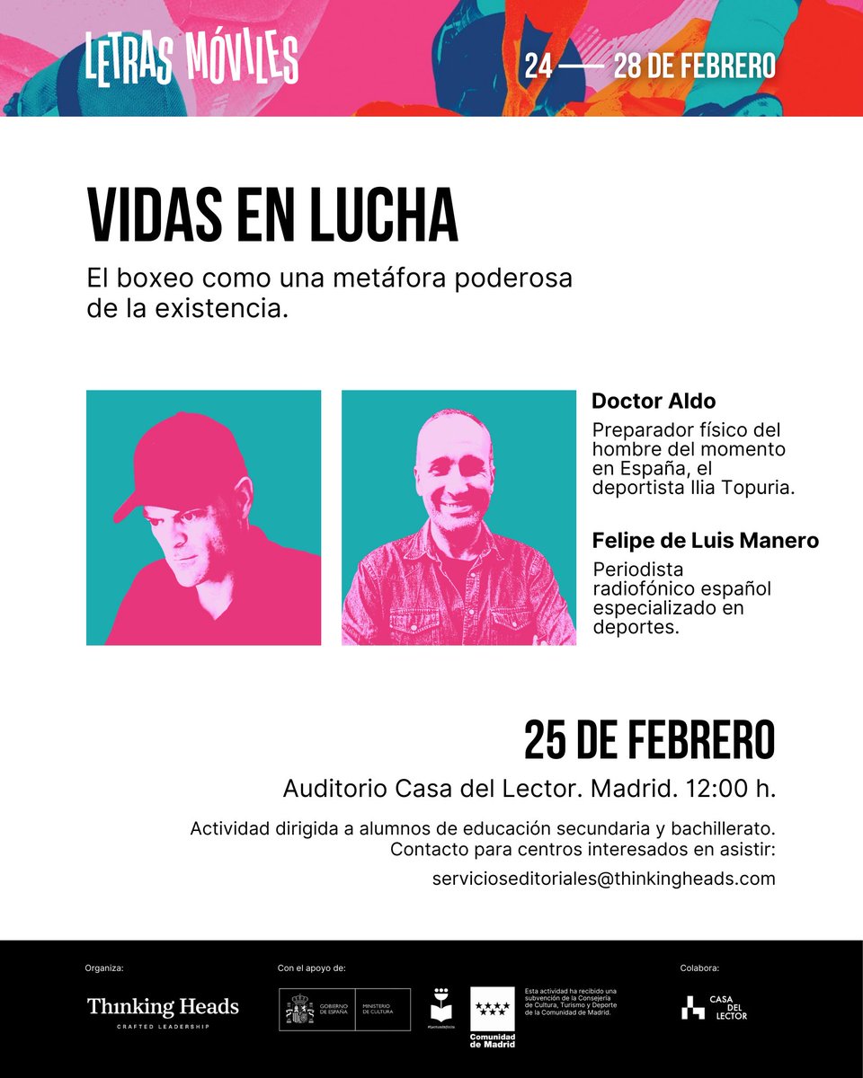 (1/2) #LetrasMóvilesTh1 reunirá a #escritores y #deportistas de élite en #diálogos que explorarán las diversas narrativas que ambos desarrollan en sus disciplinas: letrasmoviles.com 👇