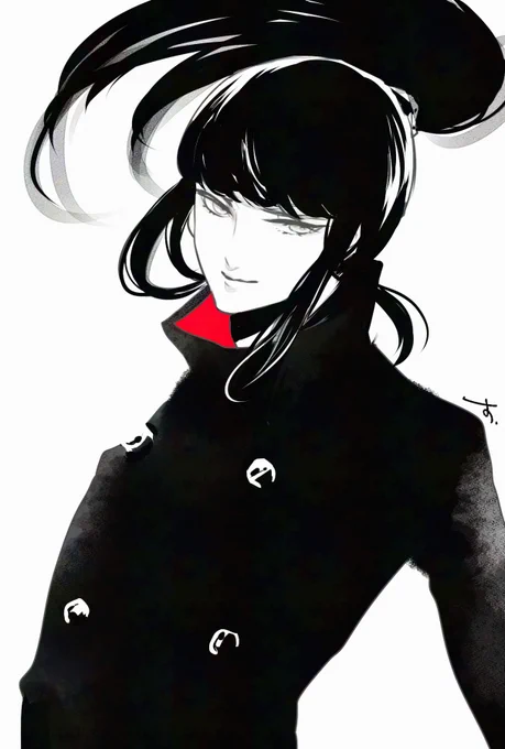 こういう容姿の強男子に弱い=ヒルダノウサオォ……(2022年に描いた、誰とも言えないrkgk出てきた) 