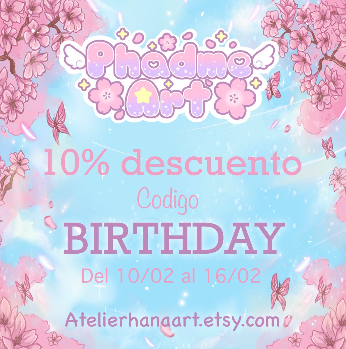 PhadmeArt's tweet image. Sorpresa!!!🎉🎉

Está semana es mi cumpleaños 🎂 y quería celebrarlo con todos vosotros!. Toda mi tienda desde hoy hasta el domingo estará con un 10% de descuento en todos los productos ( incluidas camisetas y totebags!!)

⭐atelierhanaart.etsy.com⭐

#discount #cupon #descuento