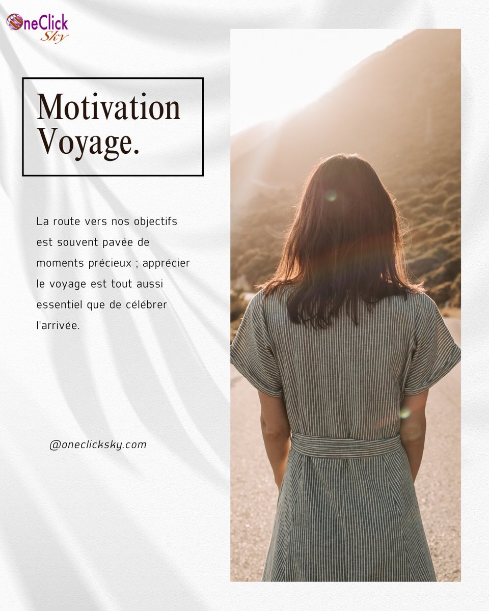 OneclickSky's tweet photo. La route vers nos objectifs est souvent pavée de moments précieux ; apprécier le voyage est tout aussi essentiel que de célébrer l'arrivée.

 Bon début de semaine a tous
 #Objectifs #ApprécierLeVoyage #Motivation #MomentsPrécieux https://t.co/DWXN4U0CUn