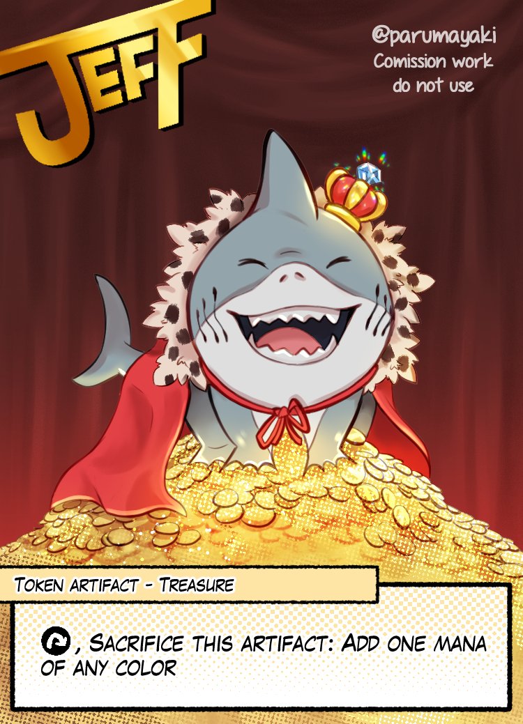 parumayaki's tweet photo. Comission - MTG Jeff Tokens for outlaws deck in comic style.
He is just the best and happiest boy ✨
#mtg #mtgtoken #customtoken #jeffthelandshark #MarvelRivalsfanart https://t.co/QNTskSEtiT