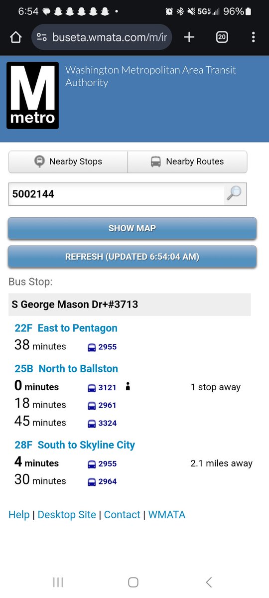 COMUTERCOMENTER's tweet image. Looks like the @Metrobusinfo #22F is back at skipping my 6:56 route.