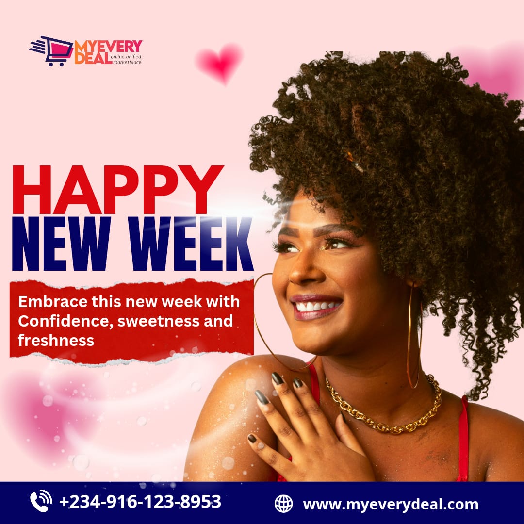 MyEveryDeal's tweet photo. Start your week with confidence, sweetness, and freshness! 🌟✨ Discover amazing deals on My Every Deal. #NewWeekNewDeals #OnlineMarketplace #ConfidenceBoost #HappyNewWeek https://t.co/bBQFRUF0Ta