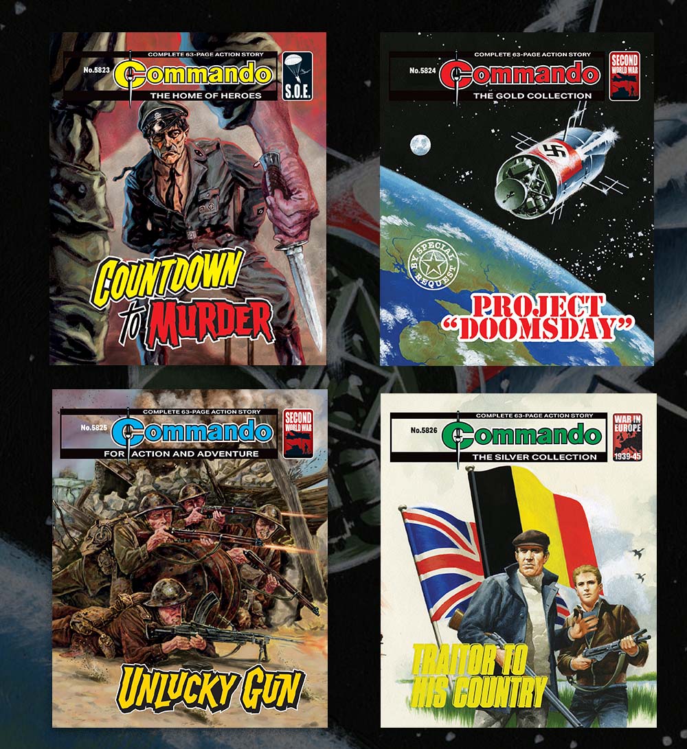 CommandoComic's tweet image. Commando 5823-5826 are on sale now! Get yours today from WHSmith or eu1.hubs.ly/H0g8V6D0 - QM