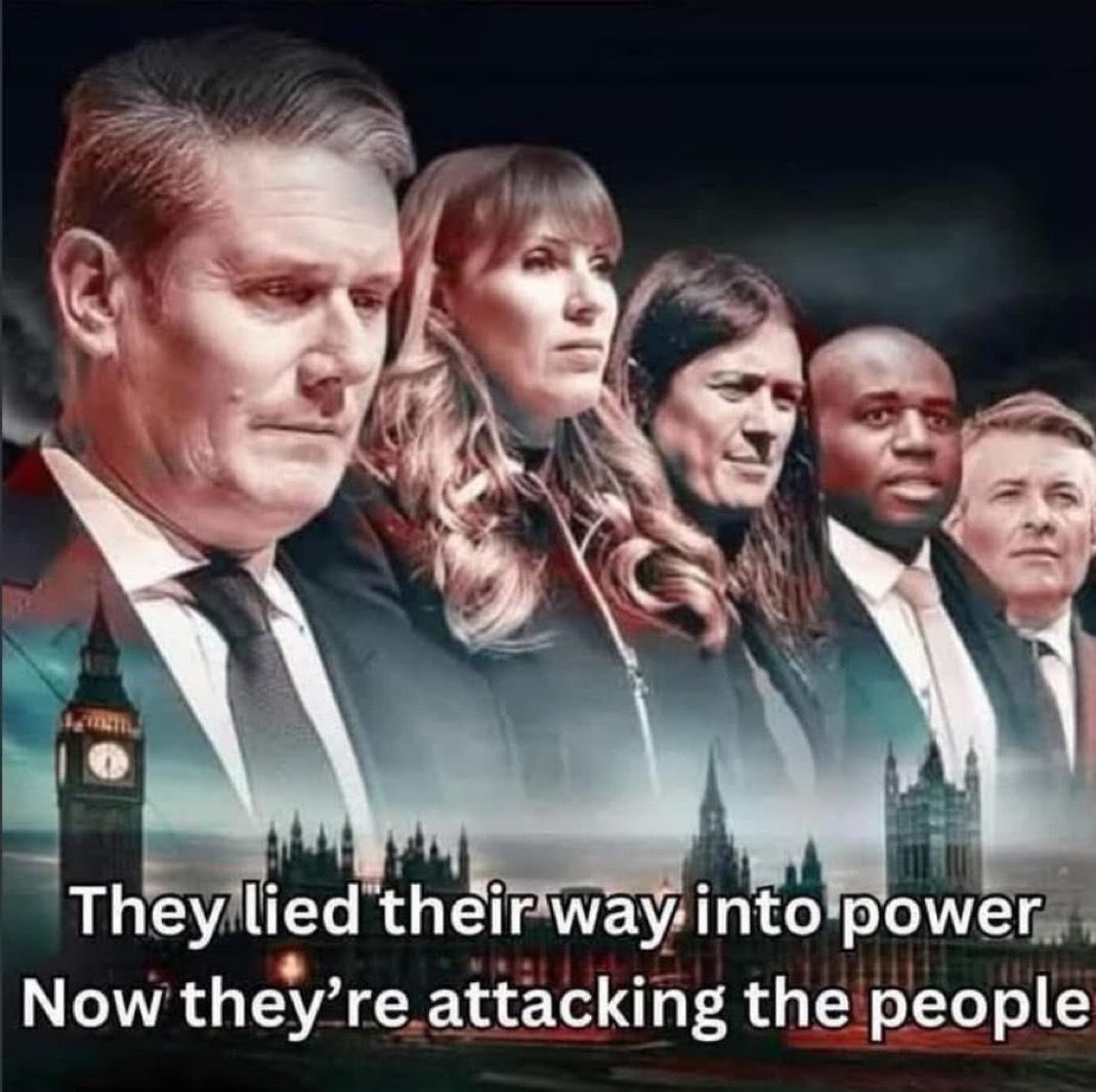 If anyone votes Labour again at the next election then they deserve what’s coming.
Our country is hanging on by a thread thanks to treacherous politicians…