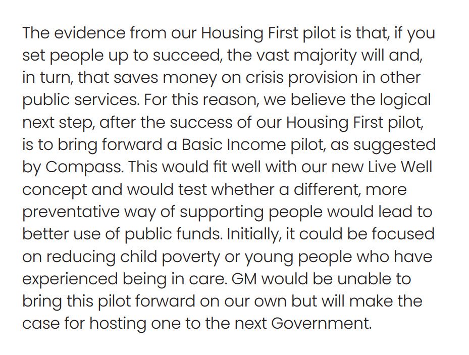 UBI Lab Manchester (@ubimanchester) on Twitter photo Our proposal builds on a commitment <a href="/AndyBurnhamGM/">Andy Burnham</a> made in his most recent election manifesto to "make the case" to the government for a #BasicIncome pilot in Greater #Manchester.
Now, for the first time, he has a fully designed and costed proposal to take to Whitehall Our proposal builds on a commitment <a href="/AndyBurnhamGM/">Andy Burnham</a> made in his most recent election manifesto to "make the case" to the government for a #BasicIncome pilot in Greater #Manchester.
Now, for the first time, he has a fully designed and costed proposal to take to Whitehall