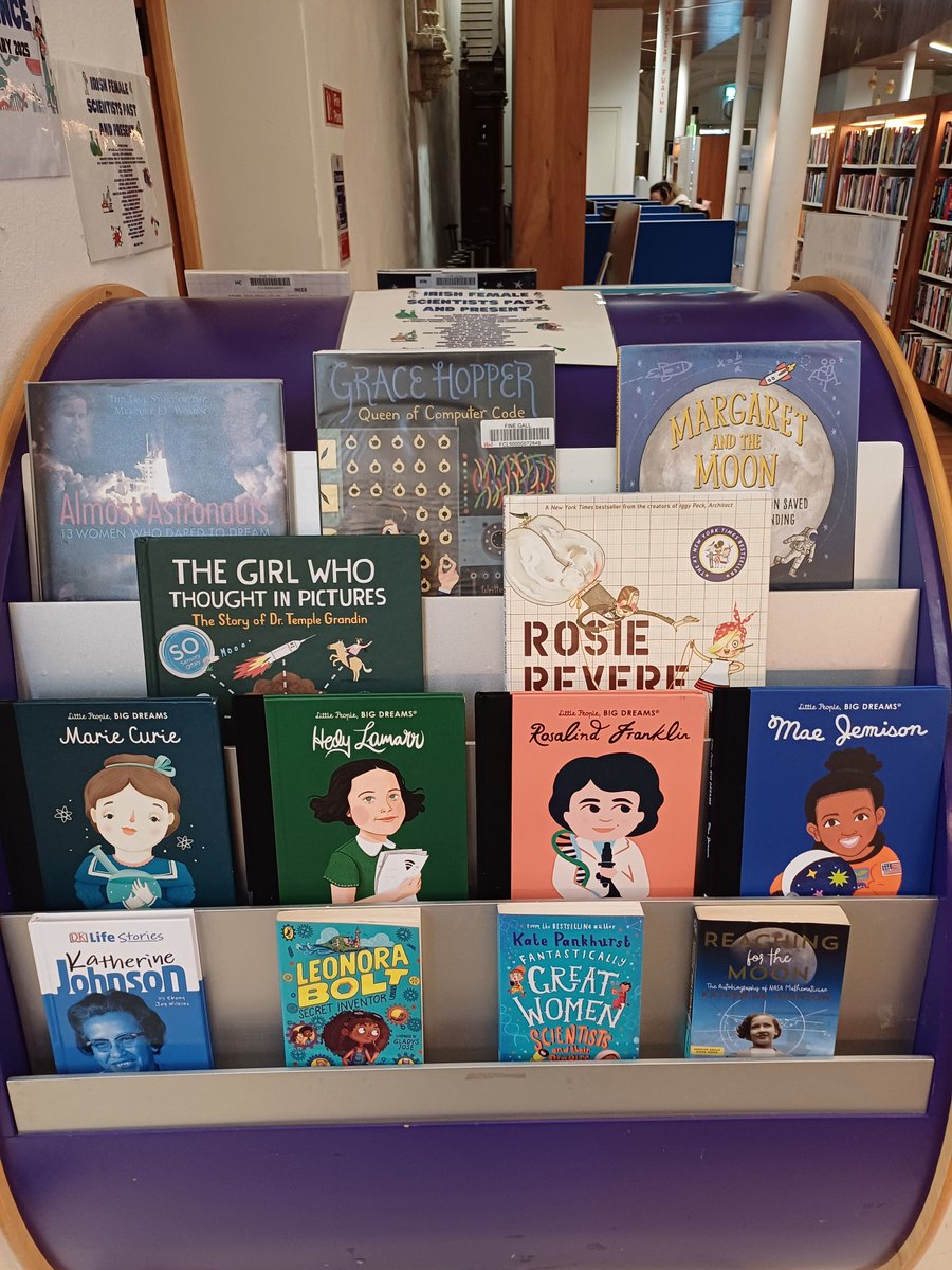fingallibraries's tweet photo. Here in #RushLibrary we are celebrating International Day of Women and Girls in Science. Come in and browse our selection of books on amazing female scientists and try our science-themed quiz.
@fingalcoco #RushLibrary #WomenInScience #GirlsInScience #11February https://t.co/8fFgmQl5sM