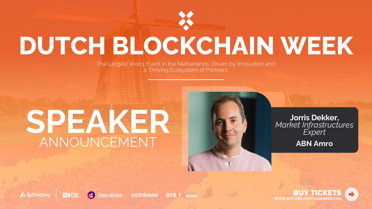 🚀 Speaker Update: Joris Dekker, Market Infrastructures Expert at @ABNAMRO  , is added to the line-up! ABN AMRO is at the forefront of financial  innovation, exploring the intersection of traditional banking and