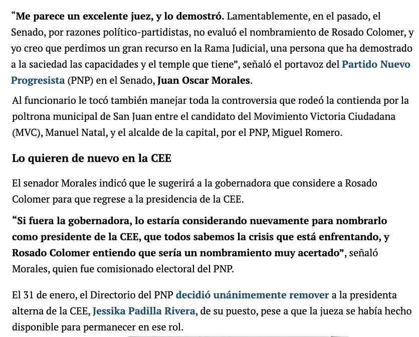 Si no fuera tan ofensivo, sería hasta cómico. 

👉 Francisco Rosado Colomer presidió la CEE durante las elecciones generales con mayor número de irregularidades en nuestra historia.

👉 Las más evidentes ocurrieron en San Juan, específicamente en la contienda del Precinto 3, en