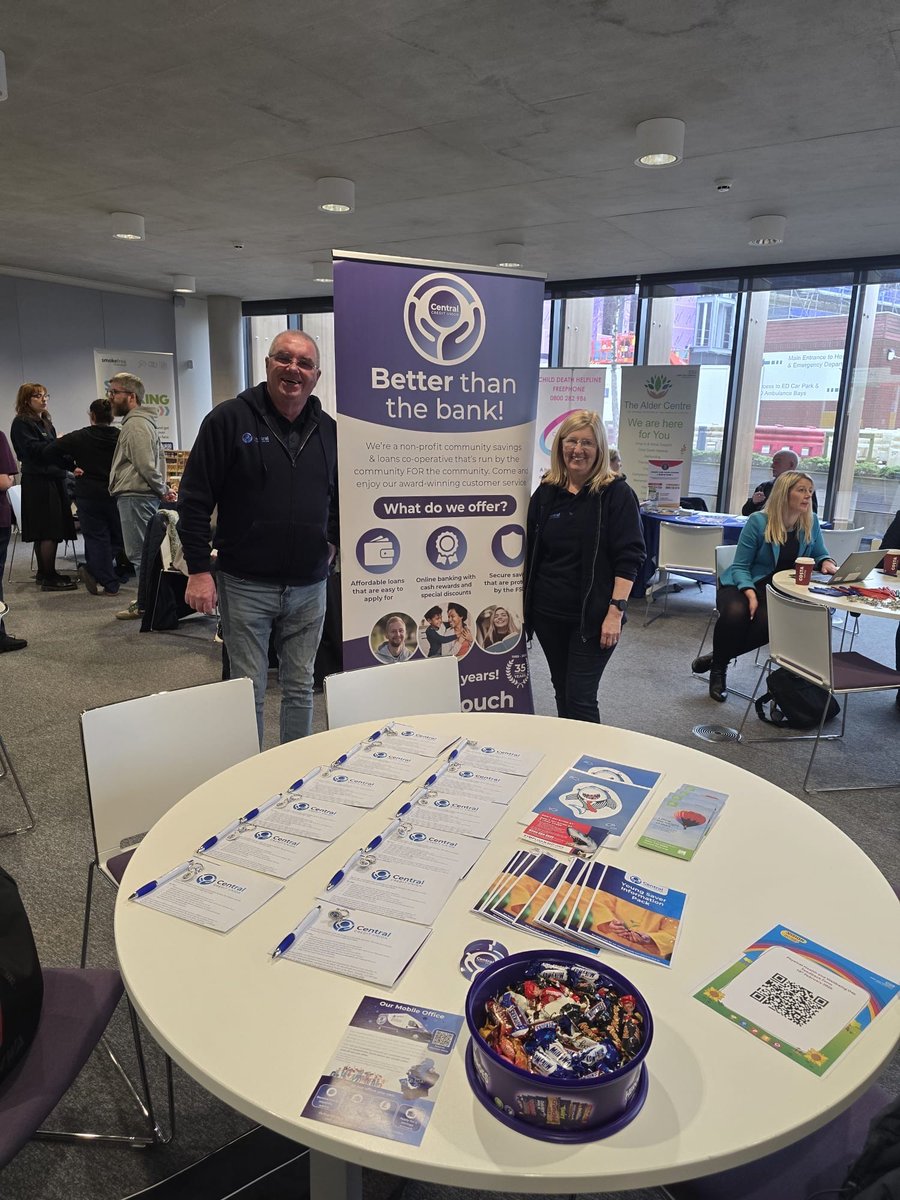 Central Credit Union (@centralcu_) on Twitter photo Some of our community team are delighted to attend a staff Wellbeing Event with <a href="/AlderHey/">🏥 Alder Hey 💙</a> today.🐘💙
It's fantastic to be surrounded by organisations all committed to supporting staff wellbeing. We're proud to be sharing how credit unions can help improve financial wellbeing.💰 Some of our community team are delighted to attend a staff Wellbeing Event with <a href="/AlderHey/">🏥 Alder Hey 💙</a> today.🐘💙
It's fantastic to be surrounded by organisations all committed to supporting staff wellbeing. We're proud to be sharing how credit unions can help improve financial wellbeing.💰