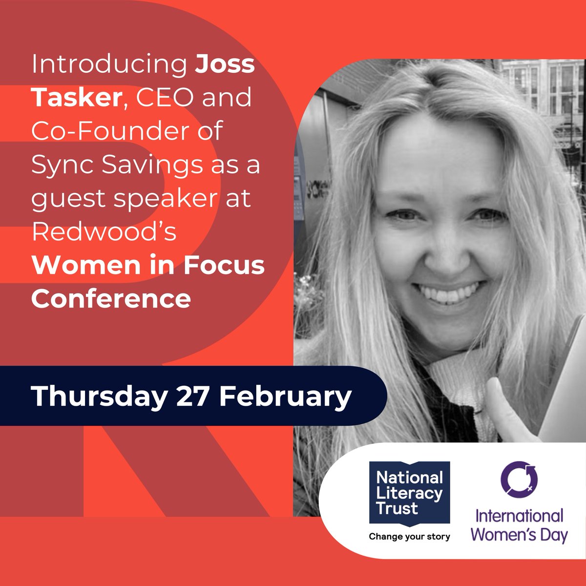 Redwood Bank (@redwoodbank) on Twitter photo Weāre counting down the days until our Women in Focus Conference later this month, in collaboration with the <a href="/Literacy_Trust/">National Literacy Trust</a>'s Words Rising initiative.
At the event, weāll be running a session featuring a panel of speakers, including Joss Tasker, CEO and Founder of Sync Savings. Weāre counting down the days until our Women in Focus Conference later this month, in collaboration with the <a href="/Literacy_Trust/">National Literacy Trust</a>'s Words Rising initiative.
At the event, weāll be running a session featuring a panel of speakers, including Joss Tasker, CEO and Founder of Sync Savings.