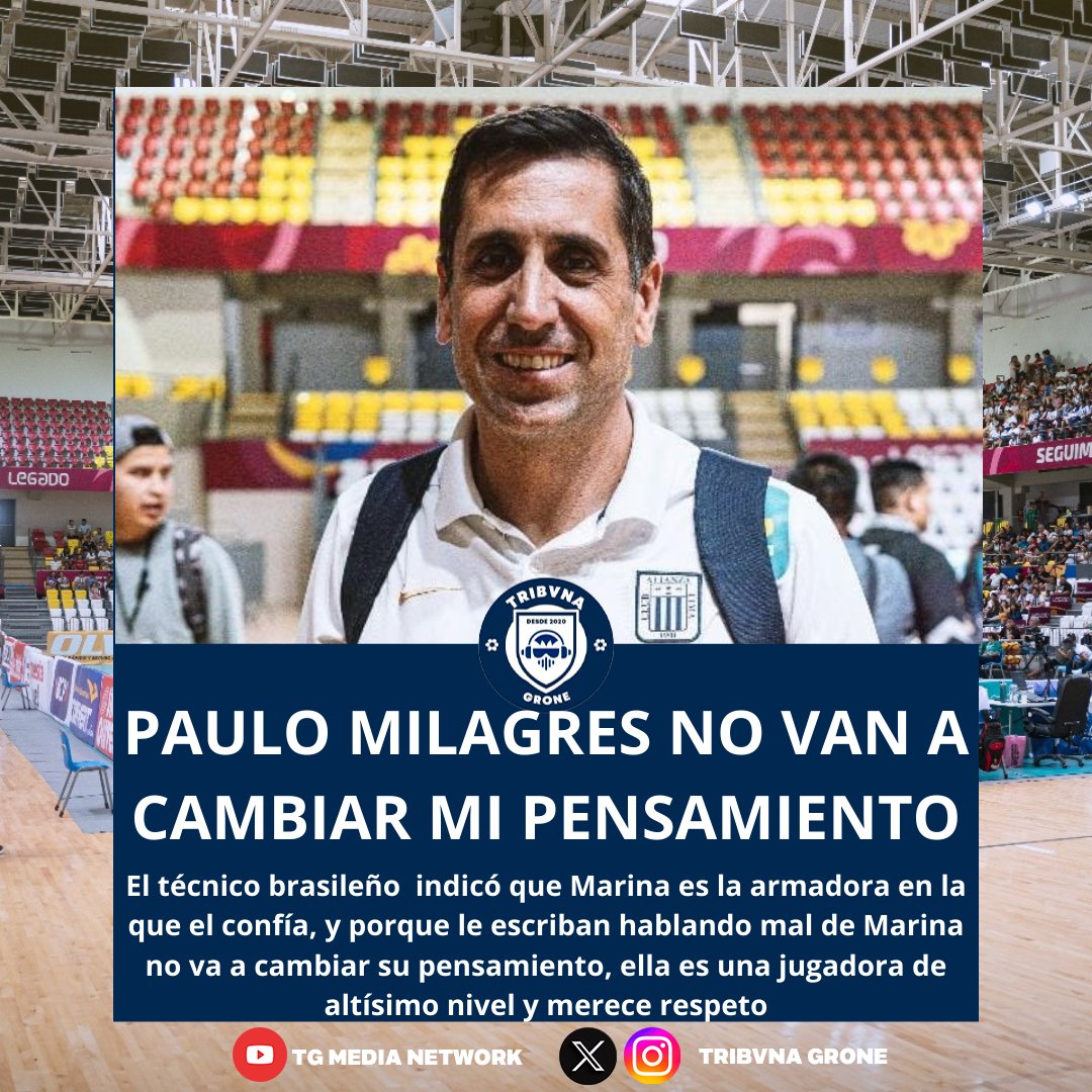 El técnico de <a href="/AlianzaLimaVB/">Alianza Lima Vóley</a> habló sobre Marina Scherer.