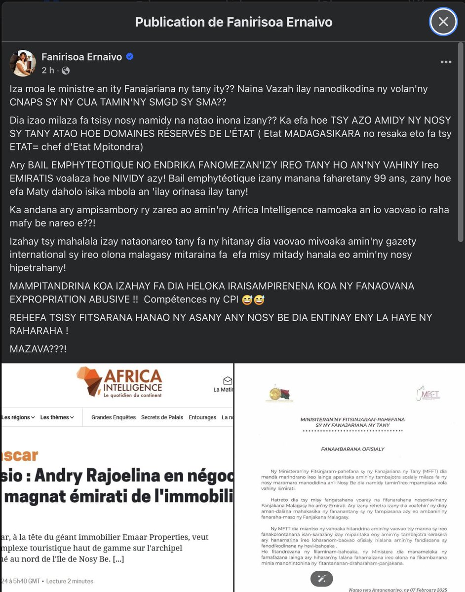 Anao vehivavy lehibe io, miteniteny foana sady mavandy ...

Anao ex-magistrat, tsy mamaky teny gasy mazava ...

Aaaa drakooo, anao ma lefaka
😁
