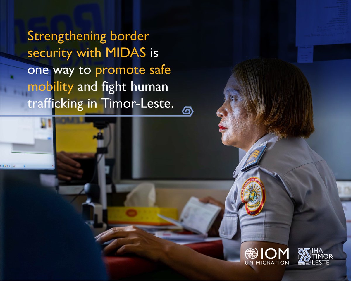Safer borders can promote safe migration. In 🇹🇱, women are leading efforts to strengthen border security and fight human trafficking through border management systems like MIDAS in partnership with IOM. ​
See how these efforts are shaping safer migration: bit.ly/IMD_TL
