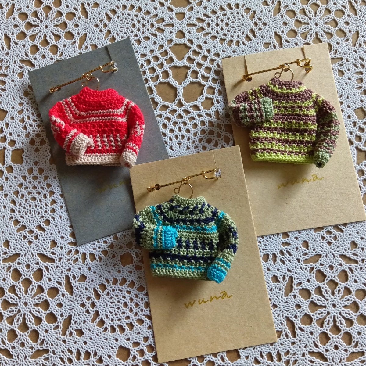 wuna レース編みアクセサリー作家 tweet media