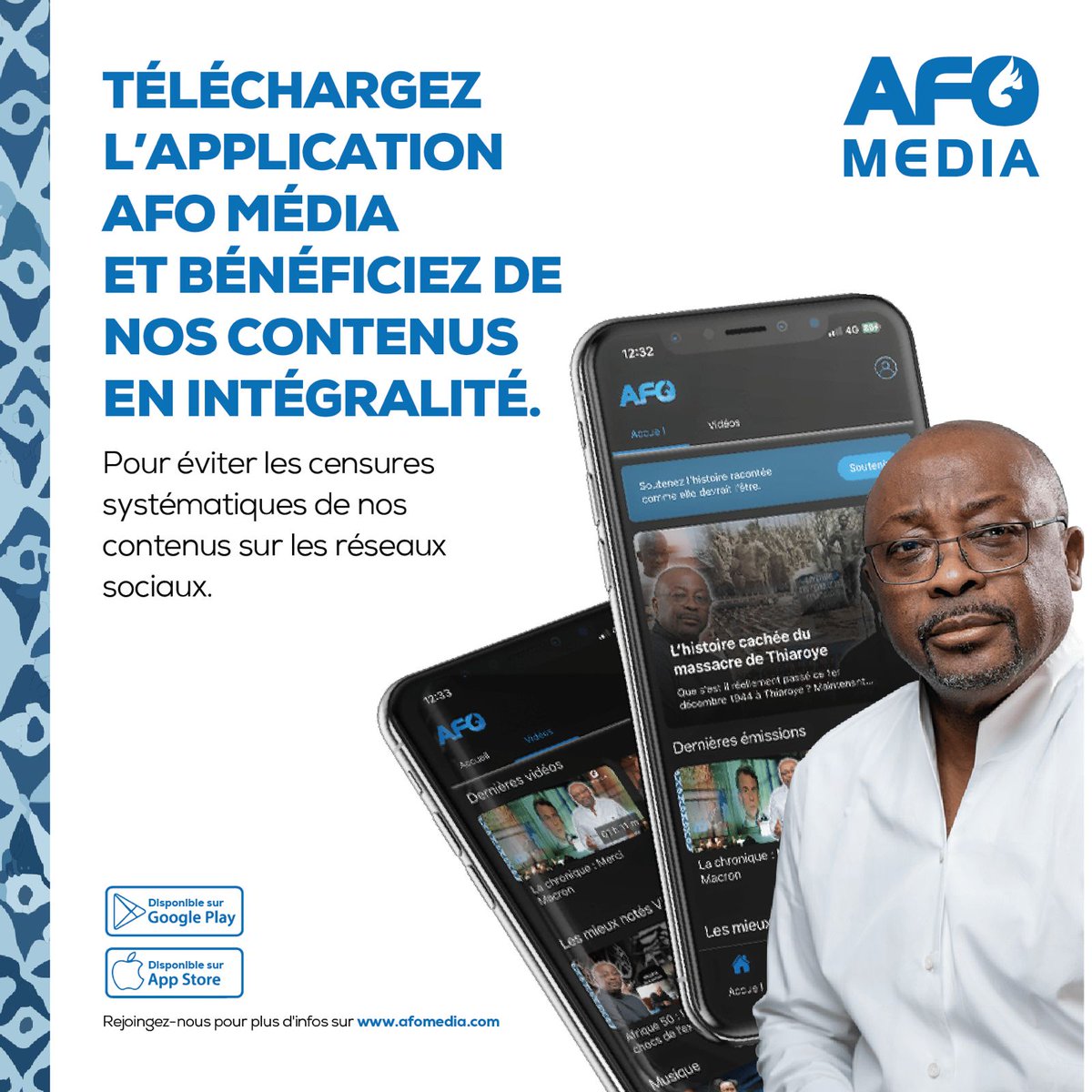 alainfoka2005's tweet photo. Stop à la censure ! Ne laissons plus les restrictions des réseaux sociaux limiter votre accès à l’information. Ensemble prenons le contrôle de notre narratif… 

Téléchargez dès maintenant l'application AFO Média pour accéder à nos contenus en intégralité (analyses, reportages), sans aucunes censures ! 

Cliquez ici 👉🏾https://t.co/yCXxUuzWLT

AFO Média, le narratif africain sans complaisance, mais sans condescendance.
