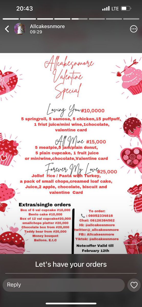_allcakesnmore's tweet photo. Few days to Valentine, have you placed your order? Slide to the dm let's talk about it.
#valentine2025
#TopherBassey 
Eagle 
#RHOLagos https://t.co/VRVRBL1SCJ