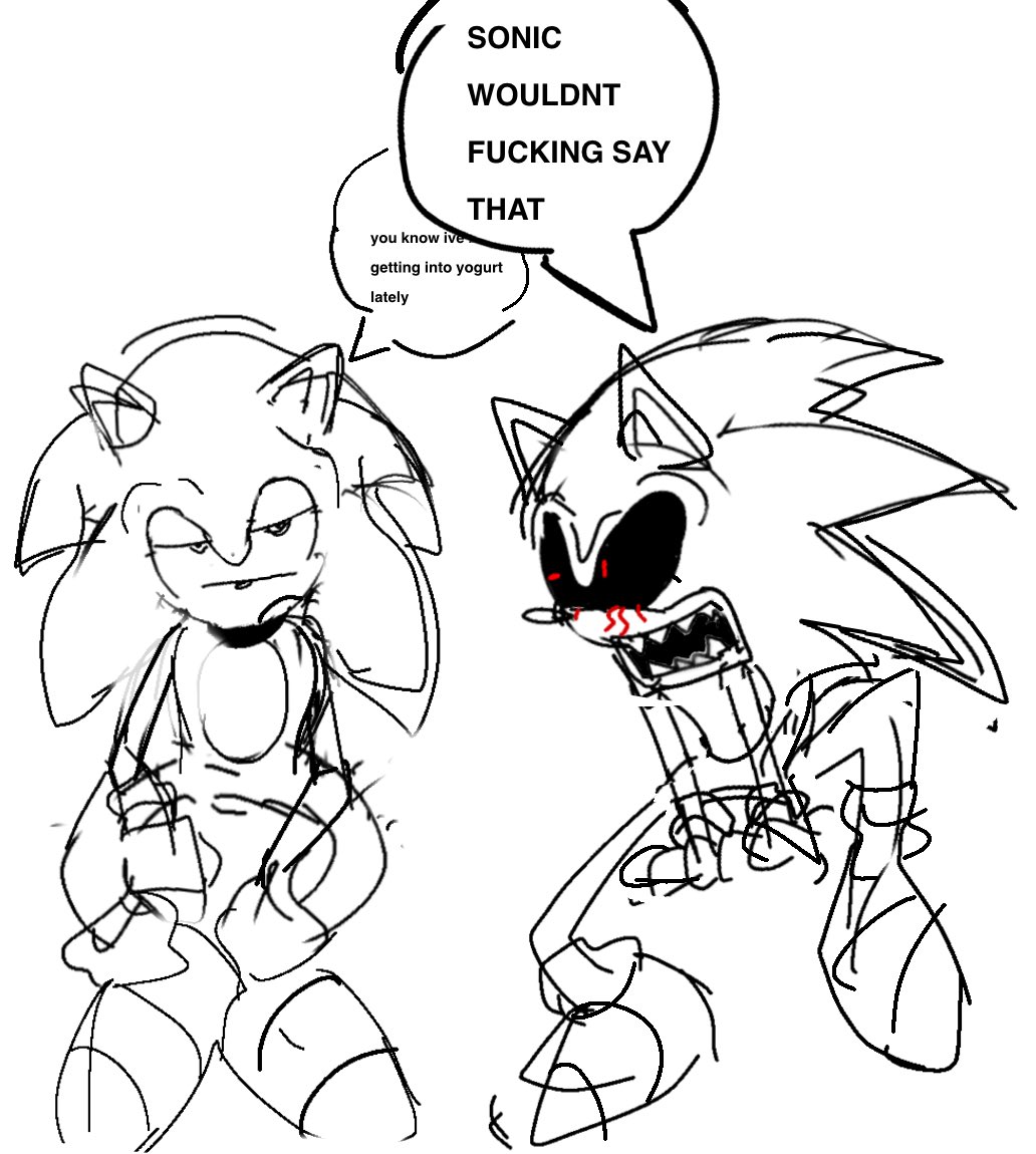 i loathe sonic exe so im making my own where hes just the epitome of sonic twitter