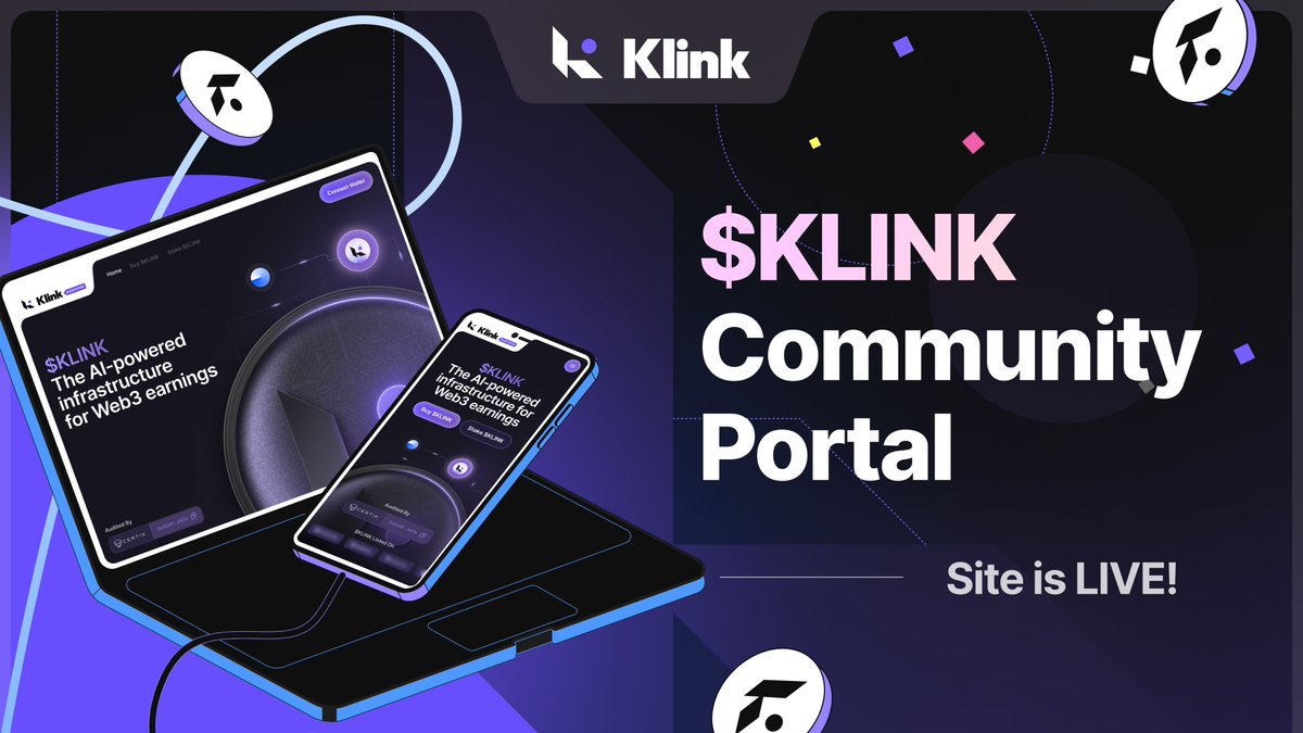 The $KLINK Token &amp; Community Portal is LIVE! 🚀

Everything you need to know about $KLINK, its utilities, and how our community is shaping the future of Web3 earnings—all in one place! 🔥

💡 Explore:
🔹 $KLINK token utilities
🔹 Community initiatives &amp; rewards
🔹 How to get
