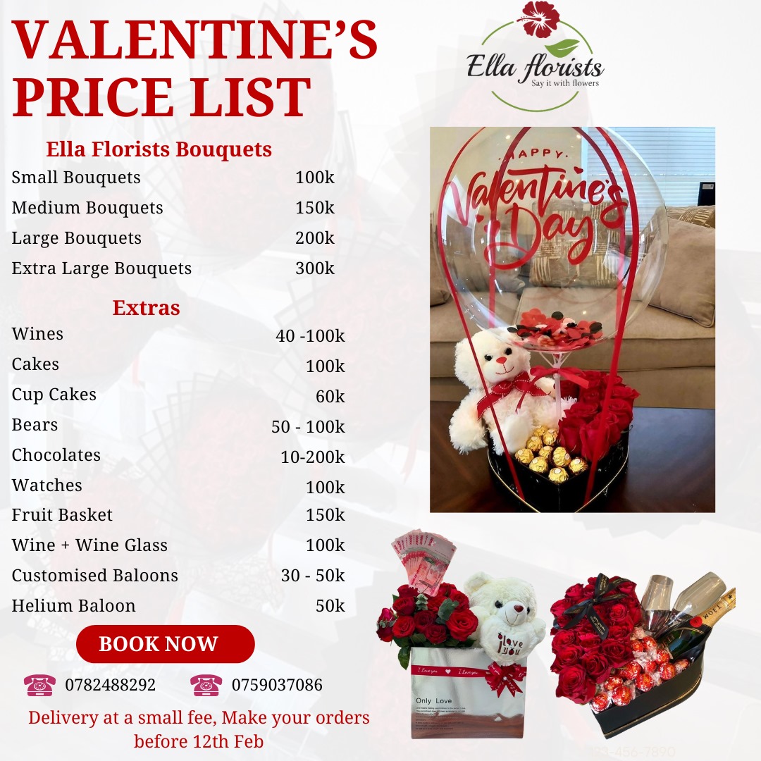 Flowers, gift hampers, decor.