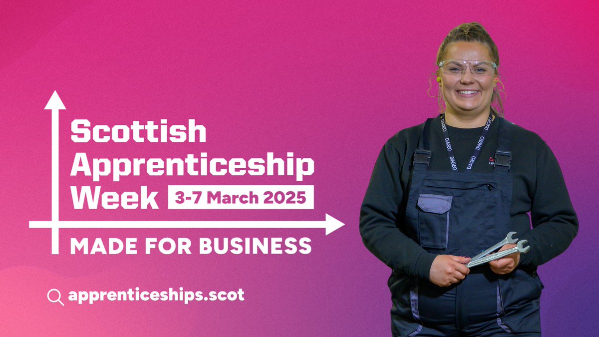 👏Shout out to all the incredible apprentices, mentors, and employers making a difference as we build up to #ScotAppWeek25! Want to join in? Check out events near you:  ow.ly/IHky30sJfhz #MadeforBusiness