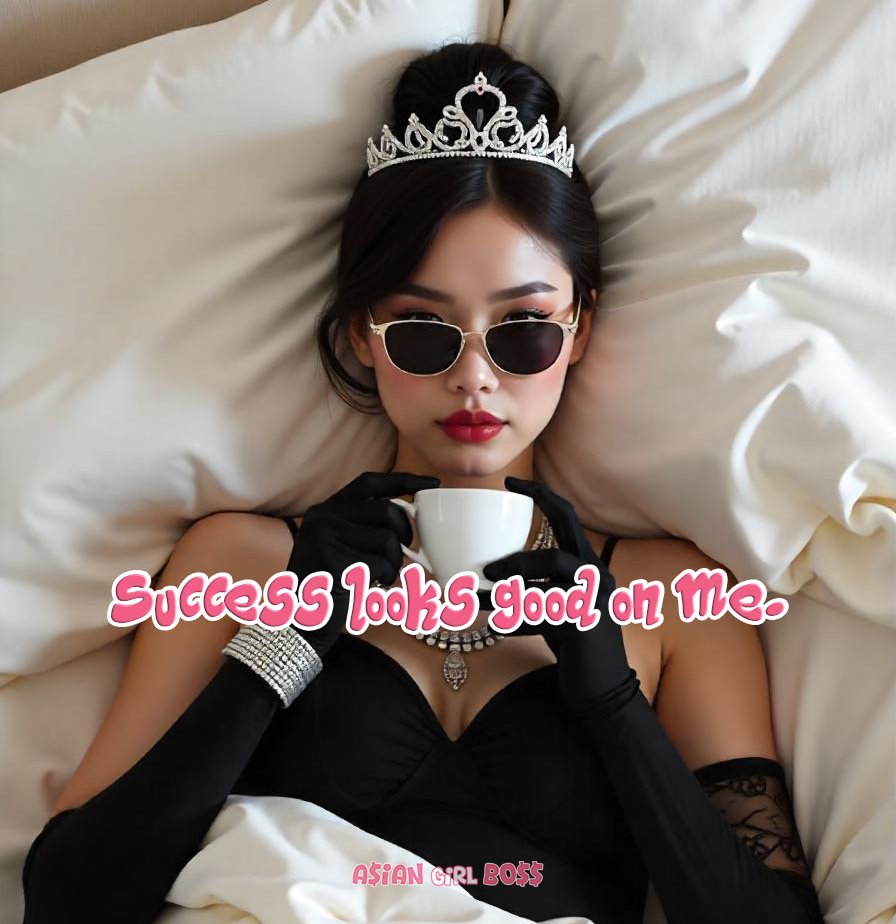 asiangirlboss's tweet image. Monday mood: Woke up, chose success, and still had time for tea.&quot; 🧋✨

 #BossMode #AsianGirlBoss $ABG