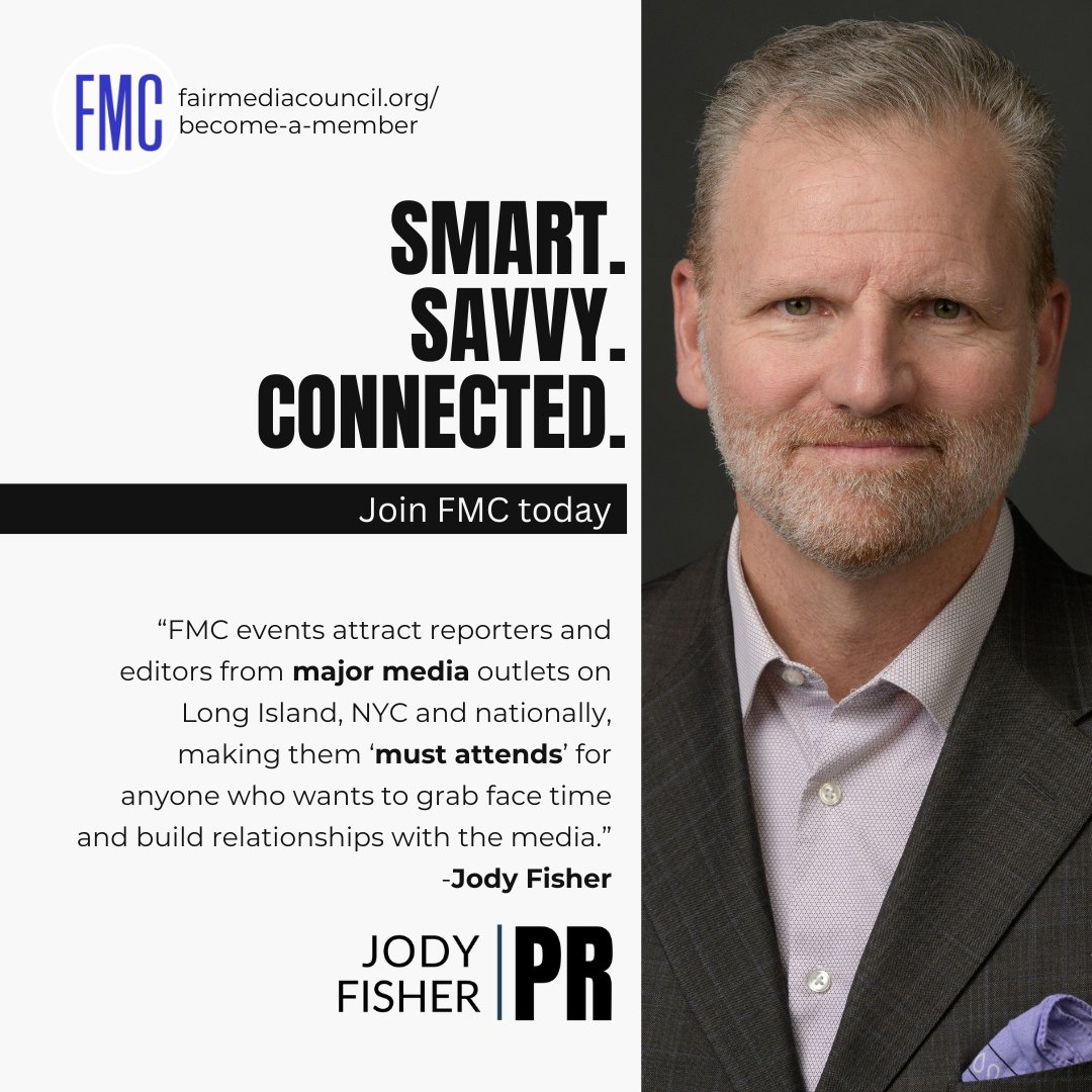 Smart. Savvy. Connected. Join the more than 130,000 members of the Fair Media Council. FMC members are businesses and nonprofits of all sizes that want the latest tools, techniques and connections to tell their stories and have their voices heard. #mediarelations #CSR