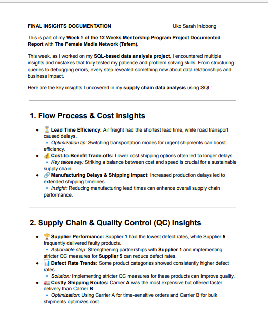 saraneche_'s tweet photo. 💡 Key Takeaways 
📌 Optimizing supplier selection improves quality control &amp; efficiency. 
📌 Forecasting inventory demand prevents stockouts &amp; delays. 
📌 Balancing cost vs. speed in logistics enhances operational efficiency. https://t.co/nGoF9IODpx