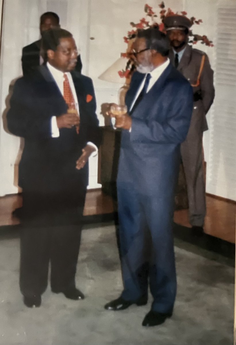 Having regularly and closely interacted with him during the Namibia’s liberation struggle, I was singularly honoured to present my credentials to HE Pres. Nujoma in 1996 and in my retirement, warmly hosted me for lunch in October 2021! Go well Cde. President!
