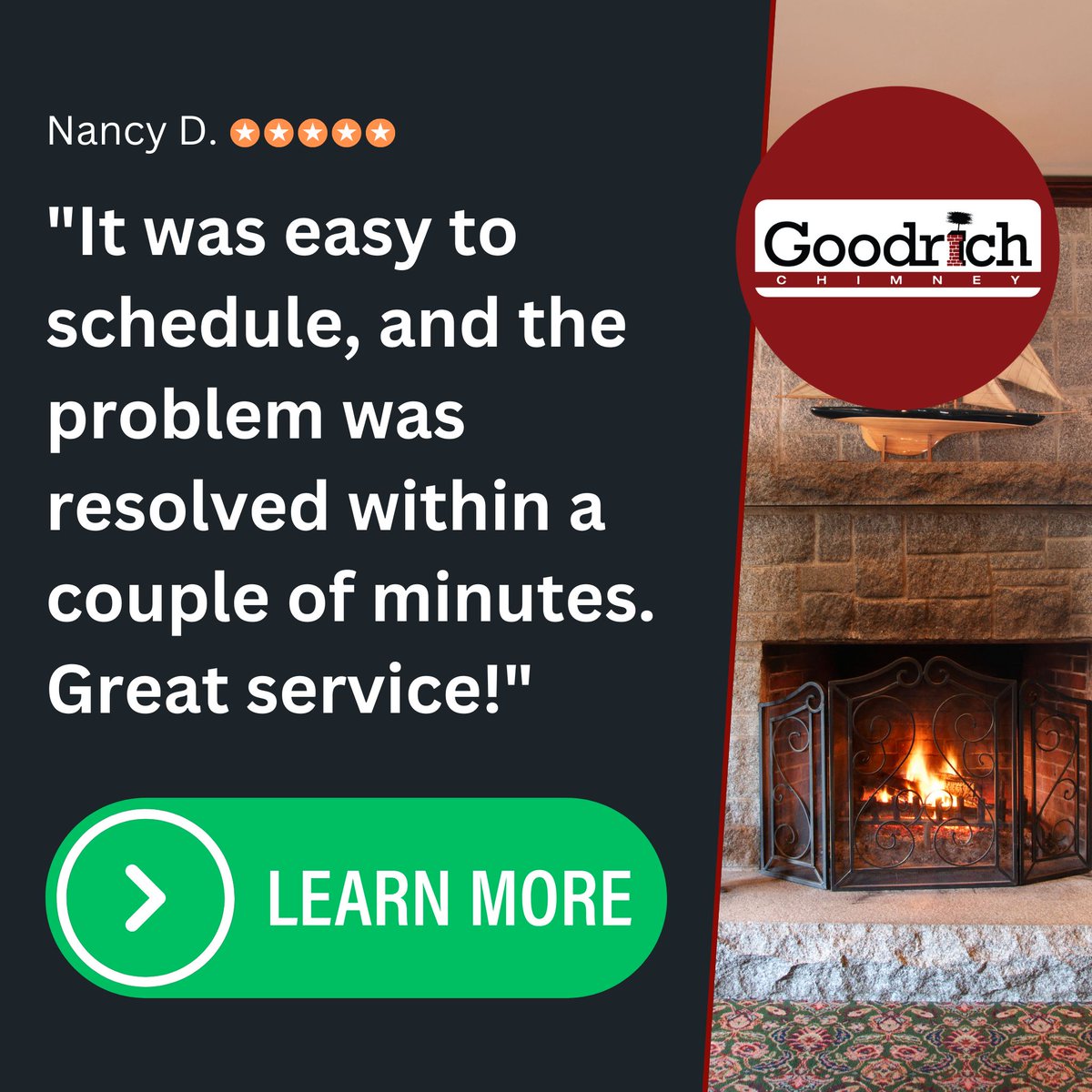 GoodrichChim's tweet image. Fireplace goals? Goodrich Chimney Services brings your vision to life with expert installations for wood-burning, gas, electric, and custom options. Let’s create the cozy upgrade you deserve—connect with us today! 🔥 

#fireplaceinstallation #cozyhome #customfireplaces