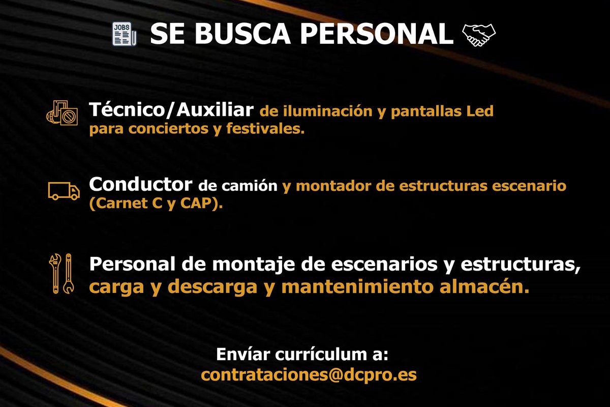DCPRO S.L. (@dcpro_sl) on Twitter photo ¿Quieres trabajar con nosotros? Por alta demanda en este 2025, seguimos ampliando plantilla: Mándanos tu CV a contrataciones@dcpro.es ¿Quieres trabajar con nosotros? Por alta demanda en este 2025, seguimos ampliando plantilla: Mándanos tu CV a contrataciones@dcpro.es