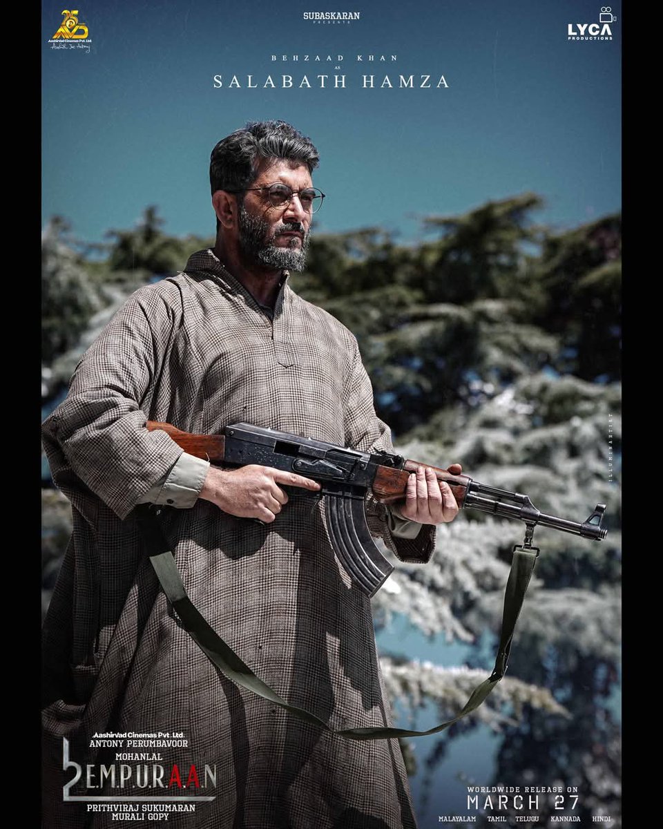 dcompleteactor's tweet photo. Character No. 33

Behzaad Khan as Salabath Hamza in #L2E #EMPURAAN

@Mohanlal @PrithviOfficial @aashirvadcine @LycaProductions @antonypbvr https://t.co/zpEZtt1xDi