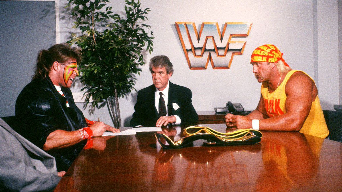 WWFWrestling1's tweet photo. Aired on this day in 1990: In a segment on 'WWF Superstars', World Wrestling Federation president, Jack Tunney announced "The Ultimate Challenge" was set to take place at WrestleMania VI! #WWF #WWE #JackTunney #HulkHogan #UltimateWarrior https://t.co/PdnI1jb3mp