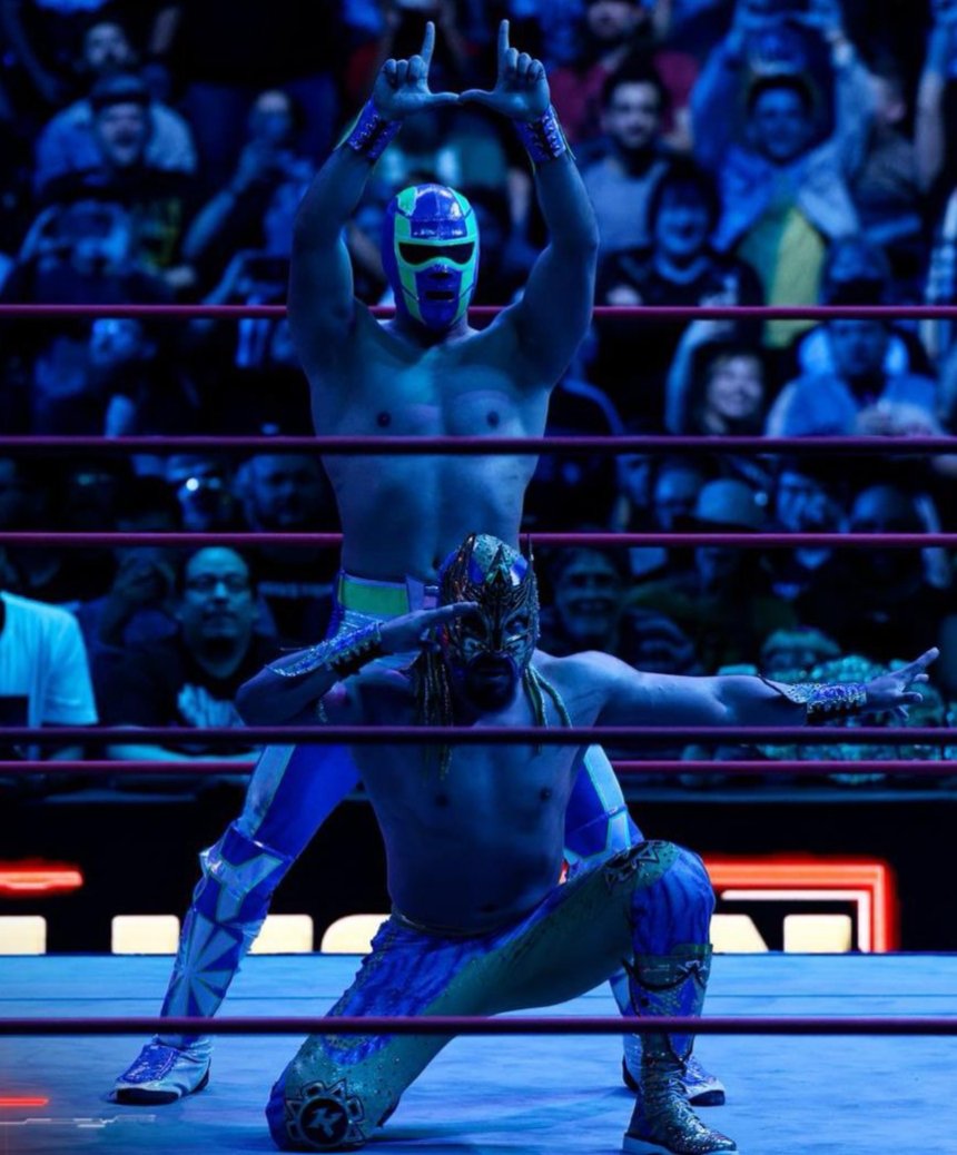 TheDrainmaker's tweet photo. Hologram and Komander.
The superheroes of AEW. 🫡 https://t.co/TkldsAwCtD