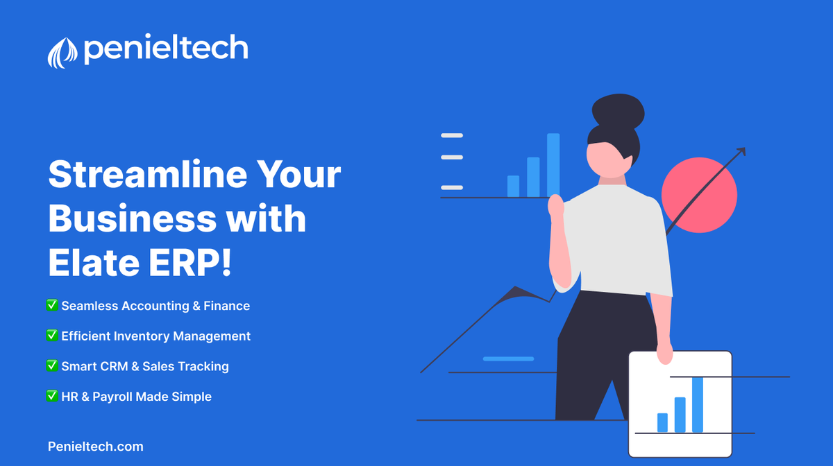 Penieltech_LLC's tweet photo. Empower Your Business with Elate ERP! 
🔹 Seamless Accounting &amp; Finance
🔹 Smart Inventory &amp; Warehouse Management
🔹 Effortless HR &amp; Payroll
🔹 Integrated CRM for Better Sales &amp; Customer Insight
🔹 Real-time Data &amp; Analytics
Visit us: https://t.co/eaeyziqeQm https://t.co/Rep9hJB2bd