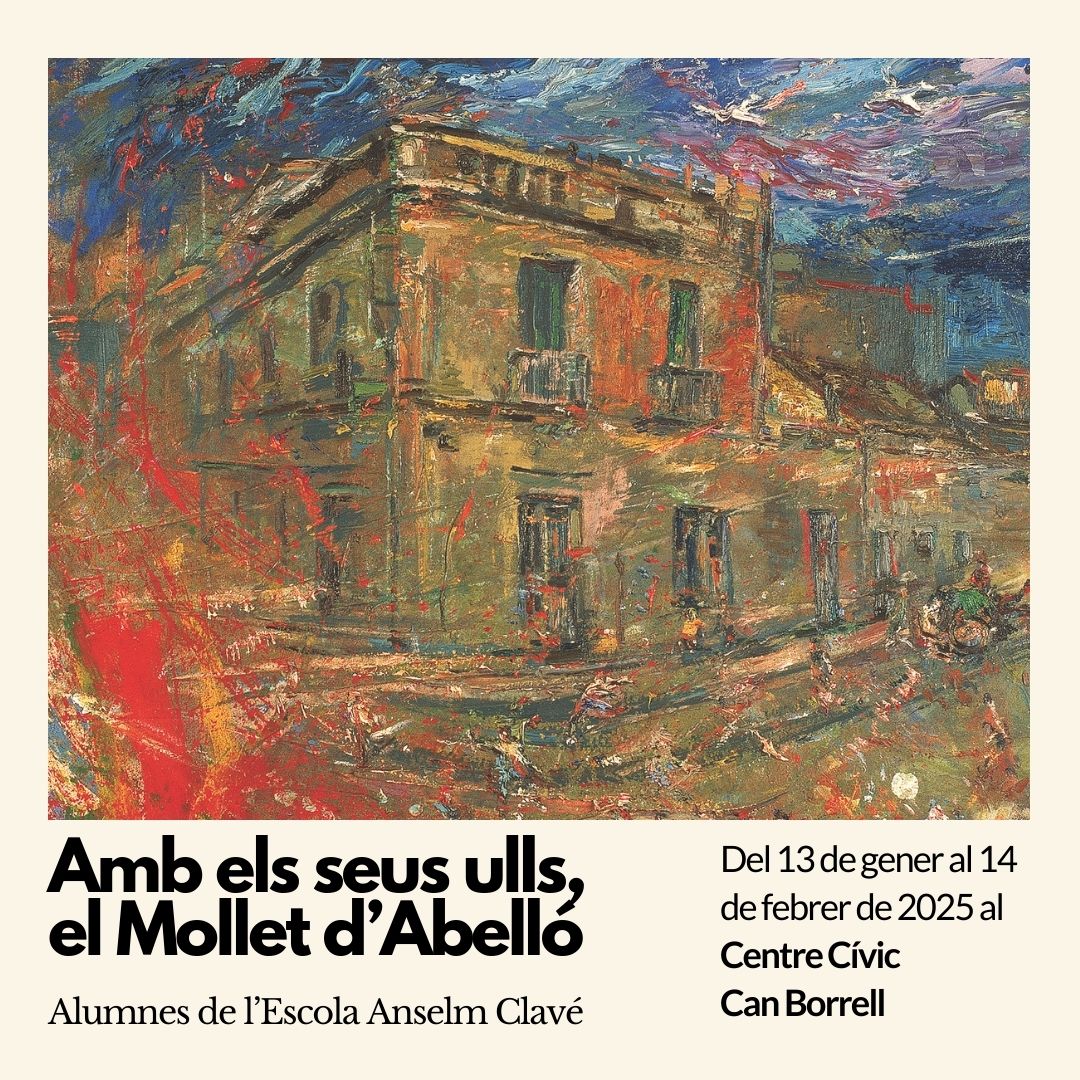 ÚLTIMS DIES!
Fins al 14 de febrer, al Centre Cívic Can Borrell podeu veure una retrospectiva de dues exposicions fetes per l'alumnat d'ESO de l'<a href="/AEAnselmClave/">Escola Anselm Clavé</a> amb motiu de l'#AnyAbelló i que van ser exhibides al Racó de l'Artista.