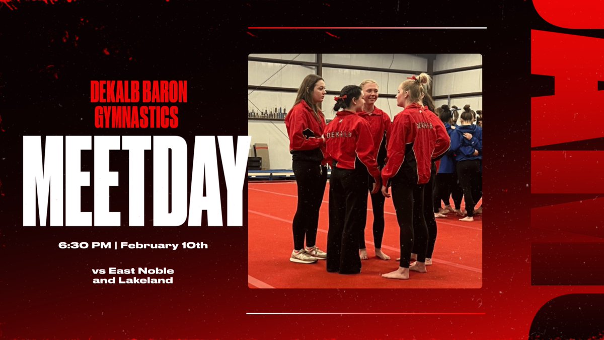 BaronAthletics's tweet photo. Gymnastics
MEET DAY
📍East Noble High School (6:30pm)
vs East Noble and Lakeland

Let's go Barons! https://t.co/nhsfmqNZIG