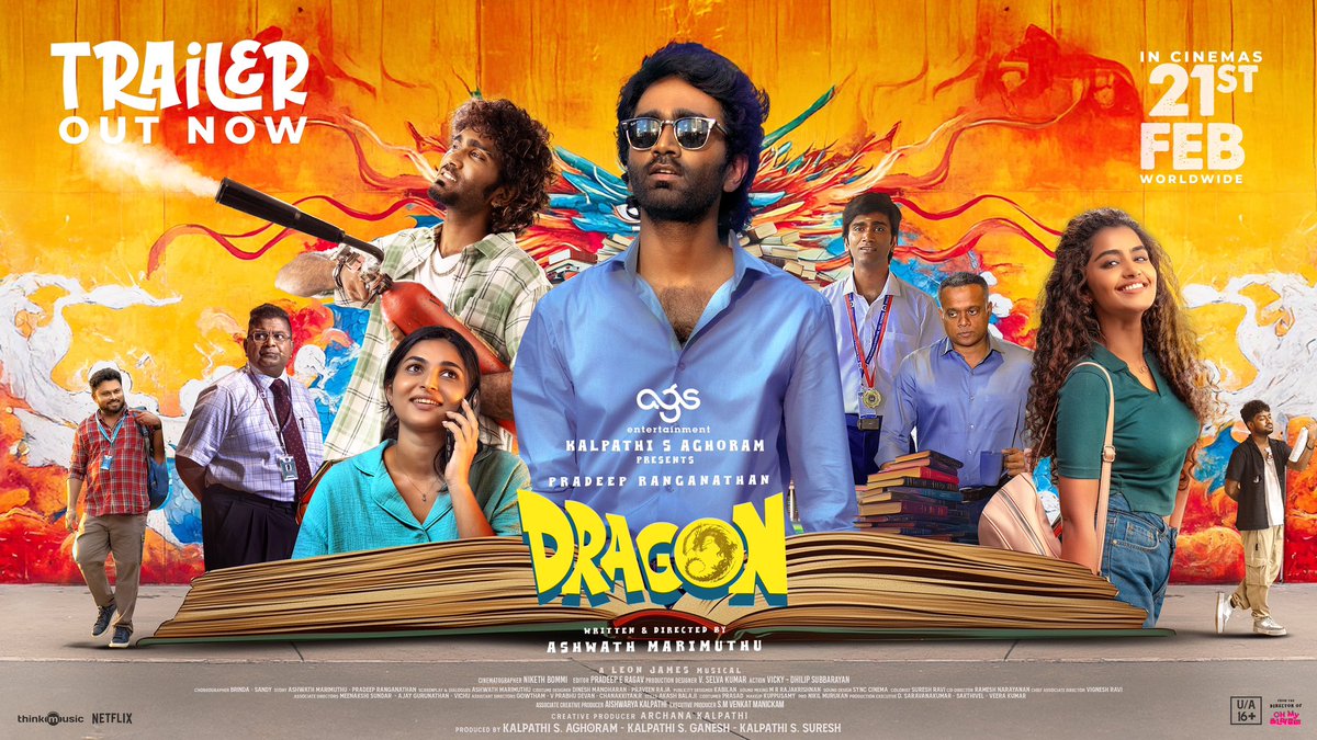 Whatsaap Mani (@whatsaap_mani) on Twitter photo Gumthalakadi gala gala gala🔥
#DragonTrailer OUT NOW! 🐉
▶️ : youtu.be/qIBZlbJ7NUE
<a href="/pradeeponelife/">Pradeep Ranganathan</a> in & as #Dragon
A <a href="/Dir_Ashwath/">Ashwath Marimuthu</a> Araajagam 💥🧨
A <a href="/leon_james/">Leon James</a> Musical 🎵
A <a href="/nikethbommi/">Niketh Bommi</a> Visuals 🎥
<a href="/archanakalpathi/">Archana Kalpathi</a> <a href="/aishkalpathi/">Aishwarya Kalpathi</a> <a href="/Ags_production/">AGS Entertainment</a> <a href="/PradeepERagav/">Pradeep E Ragav</a> <a href="/dineshmoffl/">Dinesh manoharan</a> Gumthalakadi gala gala gala🔥
#DragonTrailer OUT NOW! 🐉
▶️ : youtu.be/qIBZlbJ7NUE
<a href="/pradeeponelife/">Pradeep Ranganathan</a> in & as #Dragon
A <a href="/Dir_Ashwath/">Ashwath Marimuthu</a> Araajagam 💥🧨
A <a href="/leon_james/">Leon James</a> Musical 🎵
A <a href="/nikethbommi/">Niketh Bommi</a> Visuals 🎥
<a href="/archanakalpathi/">Archana Kalpathi</a> <a href="/aishkalpathi/">Aishwarya Kalpathi</a> <a href="/Ags_production/">AGS Entertainment</a> <a href="/PradeepERagav/">Pradeep E Ragav</a> <a href="/dineshmoffl/">Dinesh manoharan</a>
