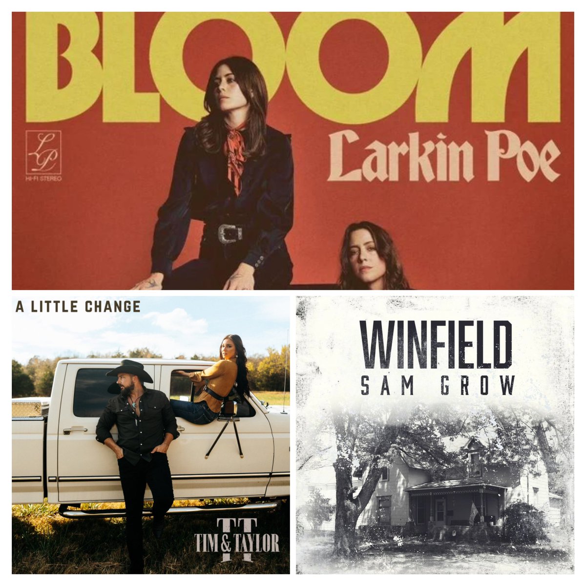dlovell1986's tweet photo. New albums in the spotlight this week from @LarkinPoe , @timandtaylor and @samgrowmusic  today and tomorrow on the Album Zone 3pm and 11pm GMT (10am and 3pm US EST) @CMRNashville https://t.co/KRGuIwv9DE