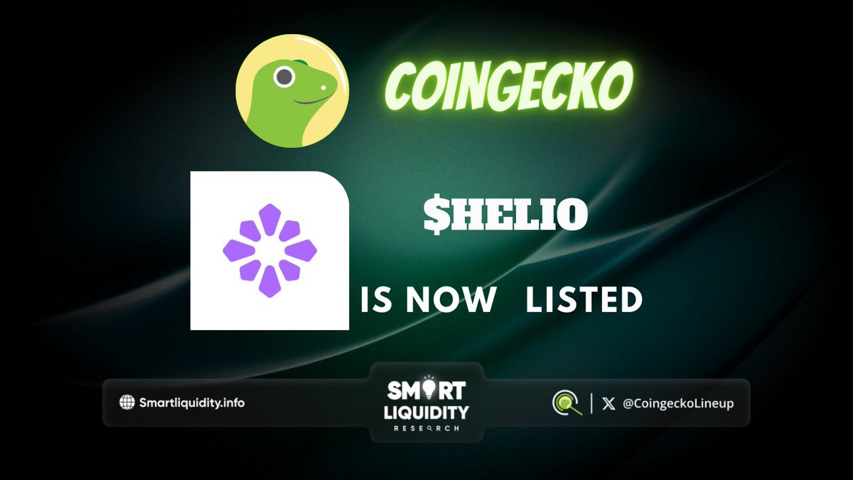 📣 #CoinGecko Pitches a Fresh listing!

⚛️<a href="/Helio_fun/">Helio</a> is a blockchain analytics powered by #Deepseek.

🔆$HELIO Surprising Features:  

🟣Timeline to visualize the most recent transactions
🟣AI Summary
🟣Interactive nodes 
🟣Graph history

🔽VISIT:
helio.fun