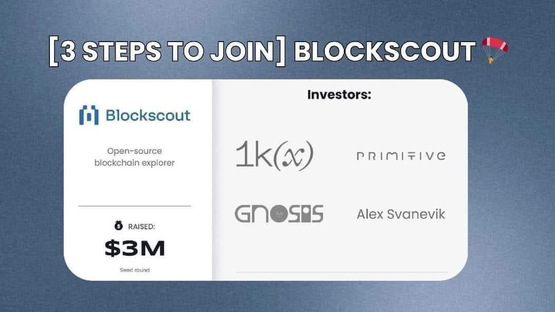 MaxxBnA's tweet photo. 🔥 Confirmed Airdrop by @blockscoutcom   

💰Raised: $3M 
🪂Airdrop⁠ ⁠Cost: Free 

⁠ ⏰⁠Time: 3 min 

💰 ⁠Potential Reward: Unlimited

🧿Join now- https://t.co/PMMc6iPLGV
-Connect Metamask wallet 
-Input Email and verify 
-Enter the Code: GZYWMP
-Click Get Started and then Open