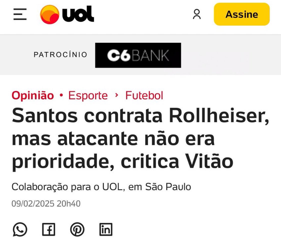Quando o assunto é Santos, o UOL sempre arruma um “MAS”