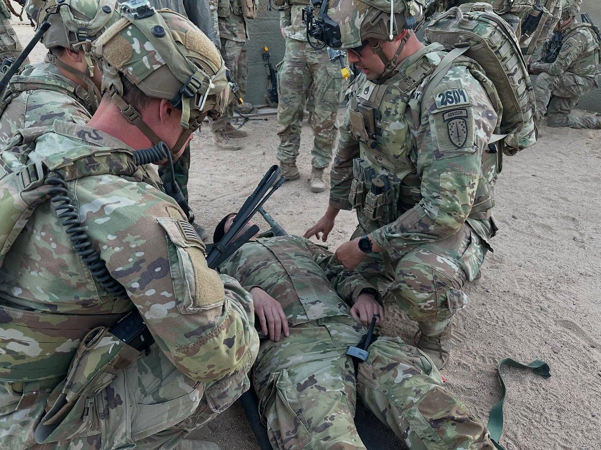 Advisors from 2nd Battalion, @2SFAB, conduct simulated casualty ...