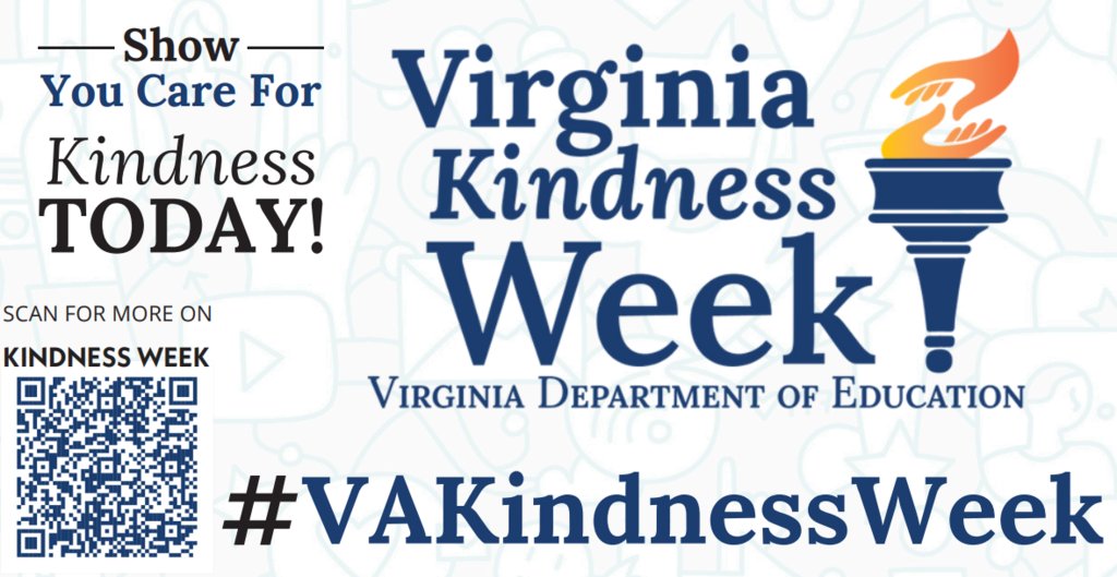 MaybeuryMallard's tweet photo. February 10-14 is designated as Kindness Week in Virginia.  What ways can you show kindness this week? #VAKindnessWeek https://t.co/k1ptiPrmZ5