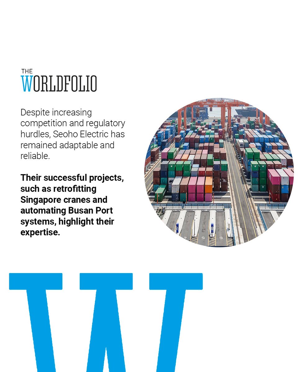 TheWorldfolio's tweet photo. In an interview with Seung Nam Kim, CEO of Seoho Electric, he discussed how the company is pioneering crane automation in container ports globally.
https://t.co/nKuD1eYu2i
#automatedcranes #containerports #innovation #globalexpansion #techleadership #supplychain https://t.co/KHhLUZ6IG0