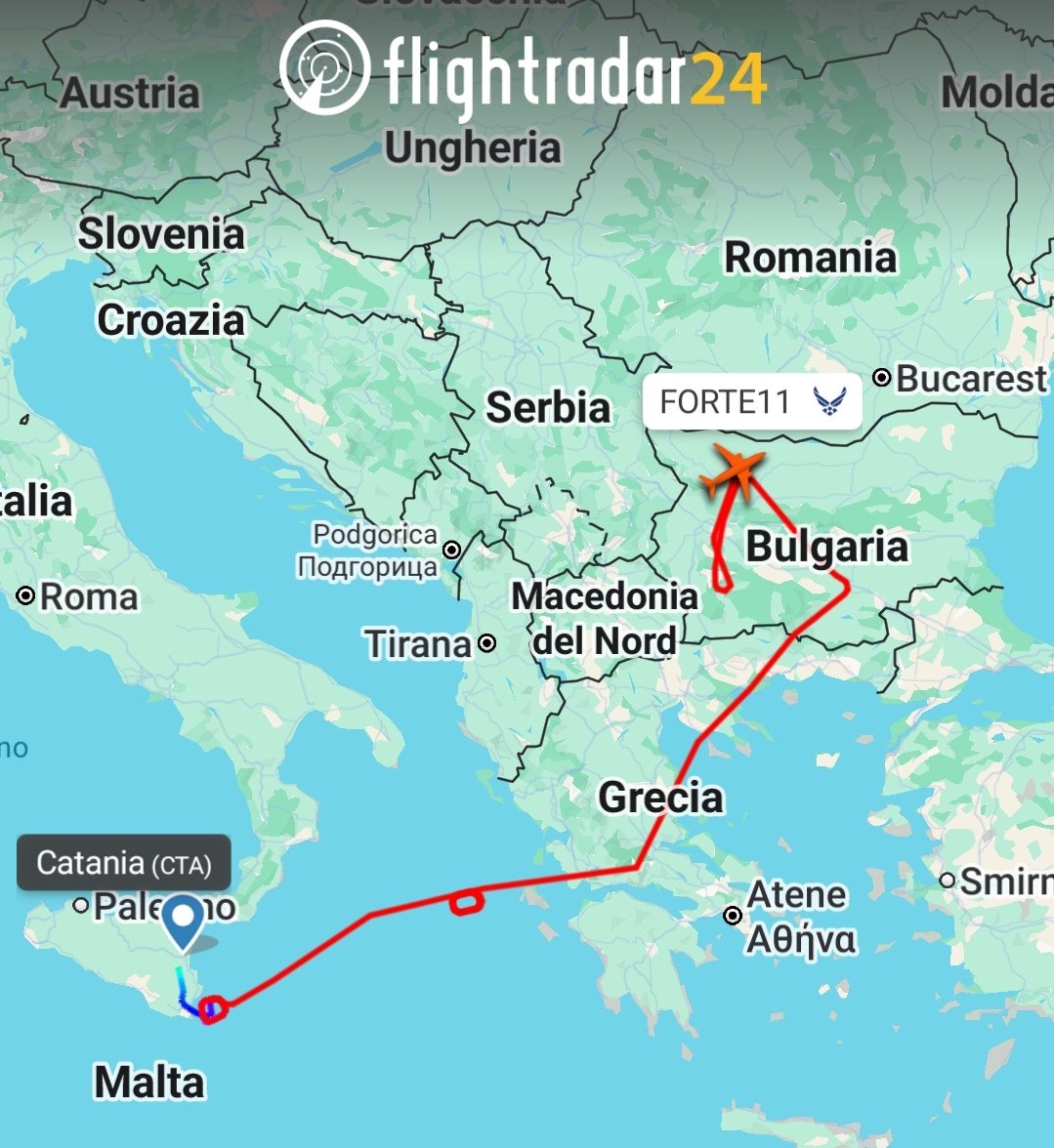 Lukai1861's tweet photo. #Serbia | #BREAKING: Serbia is under significant aerial surveillance by the United States Air Force.

#FORTE11 Northrop Grumman RQ-4 Global Hawk

#BRIO66 2020 Bombardier CL-600 Challenger

#BRIO68 2019 Bombardier CL-600 Challenger

#USAF #Serbia #Balkans https://t.co/O8uEFWU34q