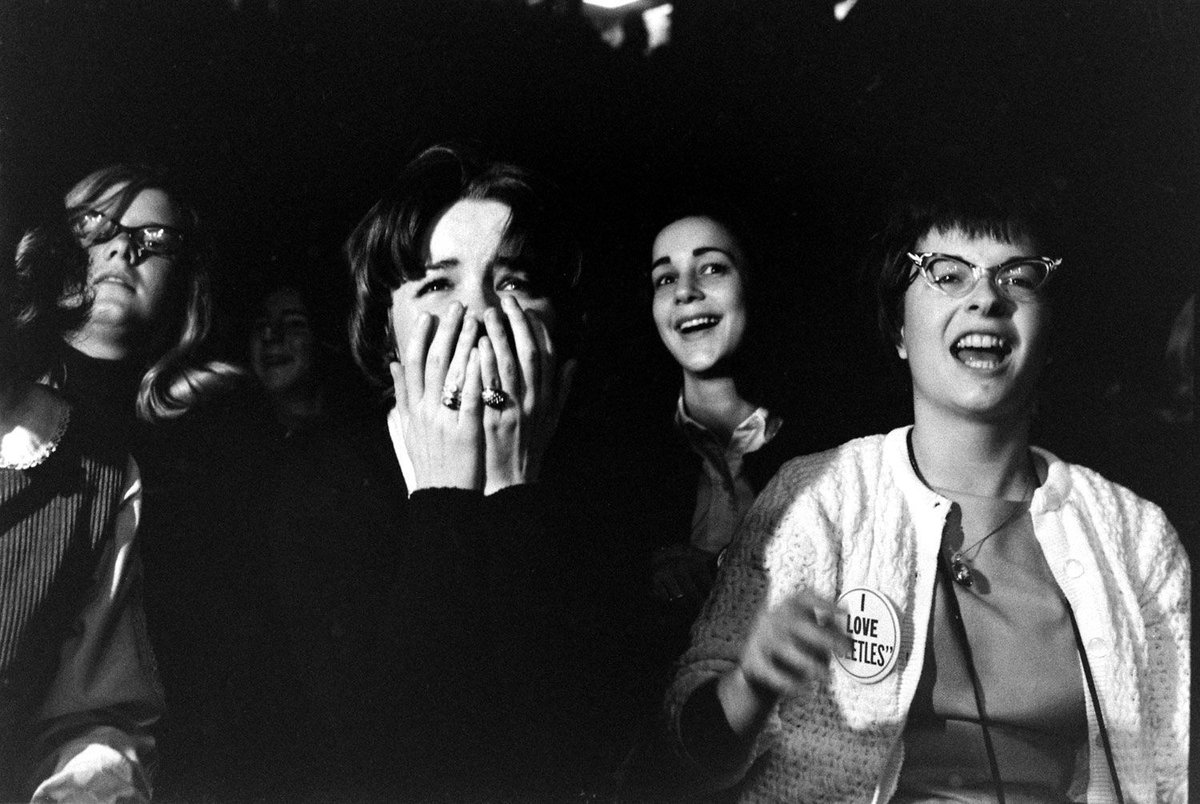BeatlesEarth's tweet photo. Photos of fans at the first Beatles concert in America (Washington D.C., Feb. 11th, 1964) https://t.co/ATibOb2HzF