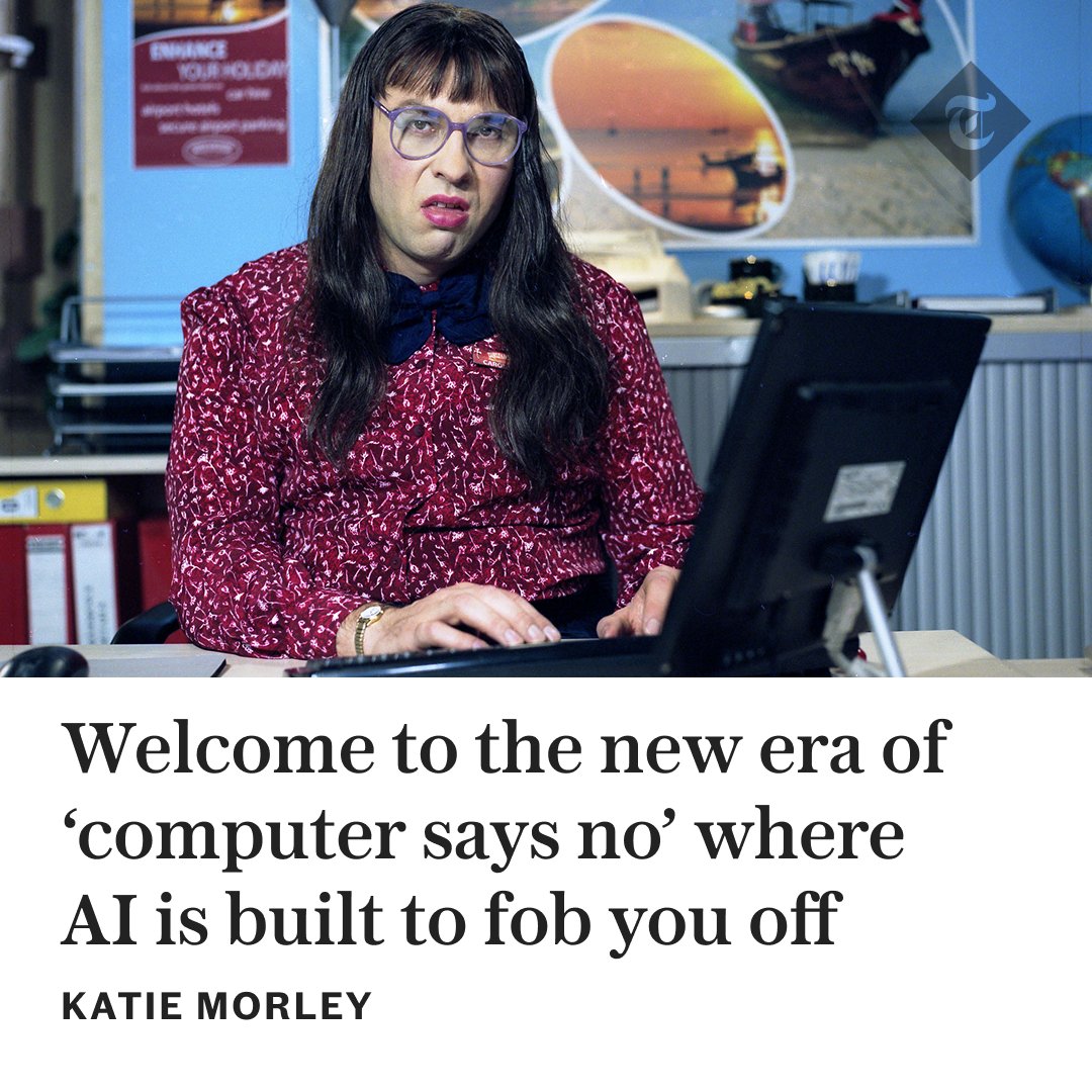 Telegraph Money (@moneytelegraph) on Twitter photo ✍️ 'Twenty years on from Little Britain, bad customer service is about to get a lot, lot worse' | Writes <a href="/KatieMorley_/">Katie Morley</a>
Read the full column below ⬇️
telegraph.co.uk/money/welcome-… ✍️ 'Twenty years on from Little Britain, bad customer service is about to get a lot, lot worse' | Writes <a href="/KatieMorley_/">Katie Morley</a>
Read the full column below ⬇️
telegraph.co.uk/money/welcome-…